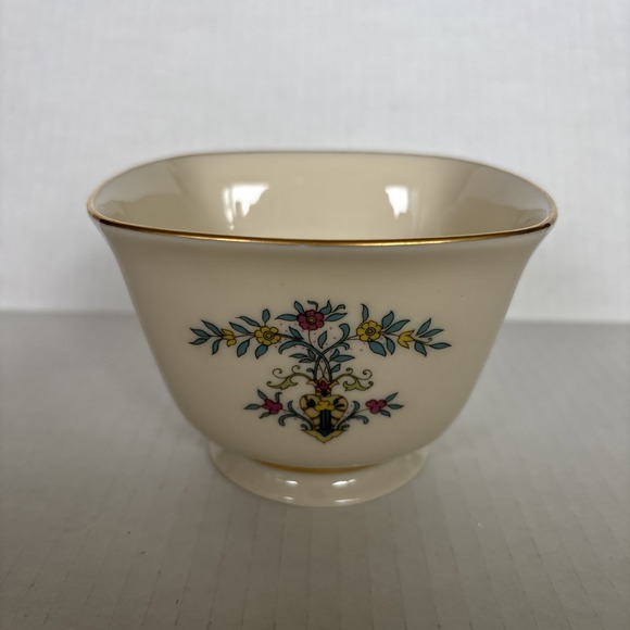Vintage Lenox Blue Tree Treat Nut Trinket Bowl Older Gold Made in the USA Rare - Picture 1 of 4